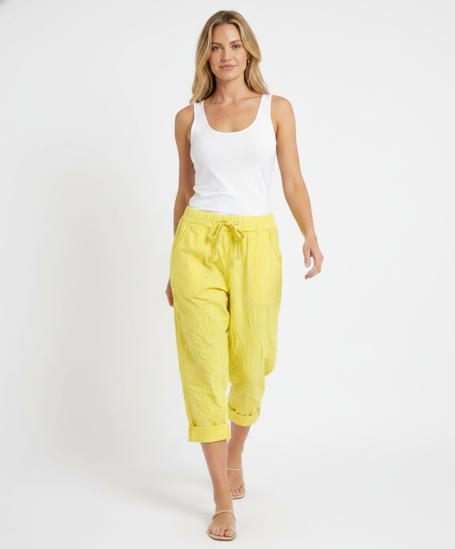 Trousers — yellow/ /giallo