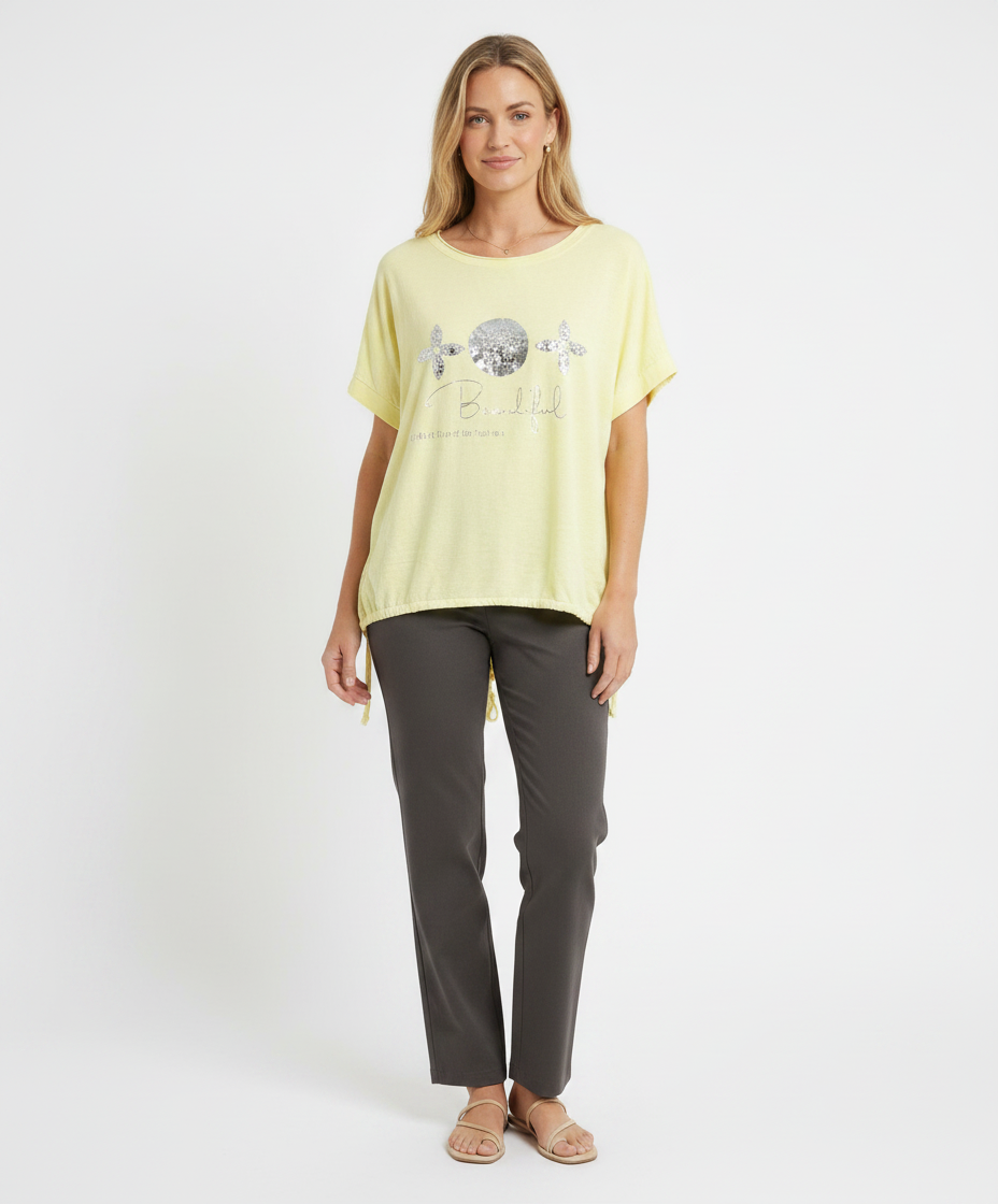 Linen Top — yellow/ /giallo