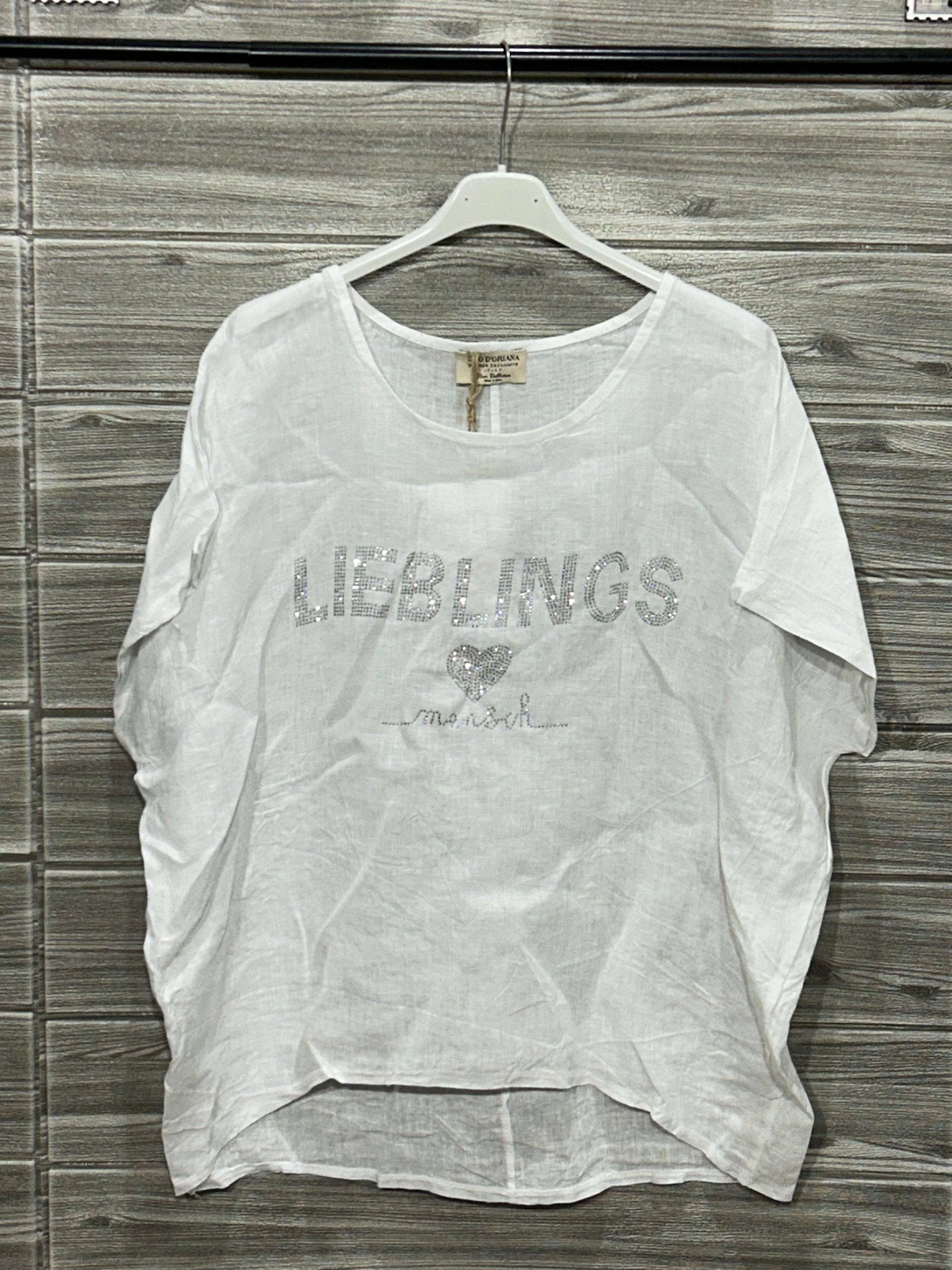 Linen Top — WHITE/ /bianco