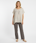 Linen Top — BEIGE